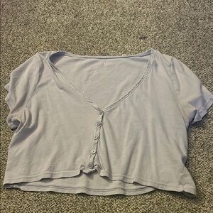 PacSun Light Purple Button-Up Women's Blouse